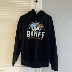 Banff National Park Black Hoodie - Graphic Pullover